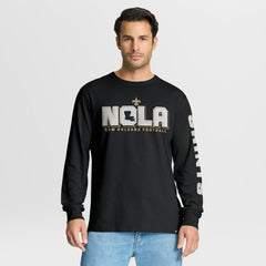 Fanatics New Orleans Saints Hometown Sweep Legacy Long Sleeve T-Shirt Black