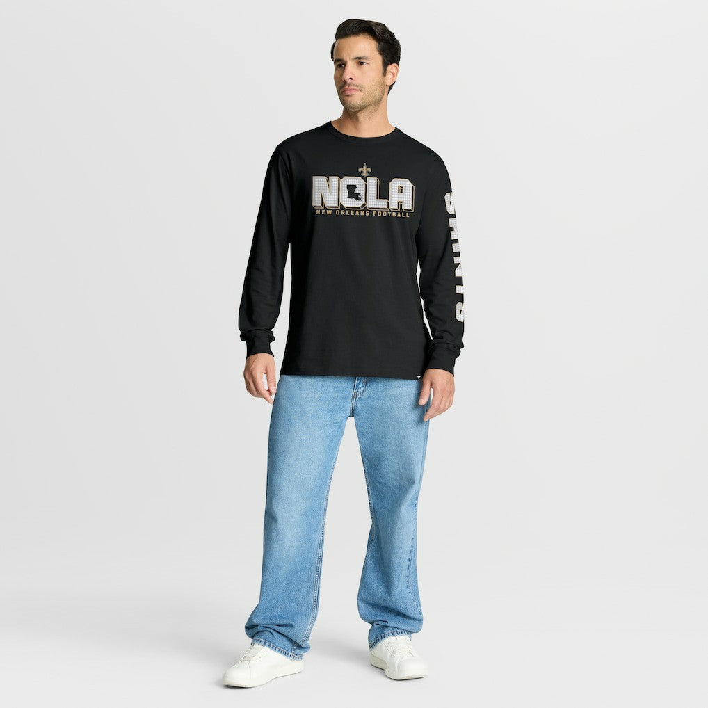 Fanatics New Orleans Saints Hometown Sweep Legacy Long Sleeve T-Shirt Black
