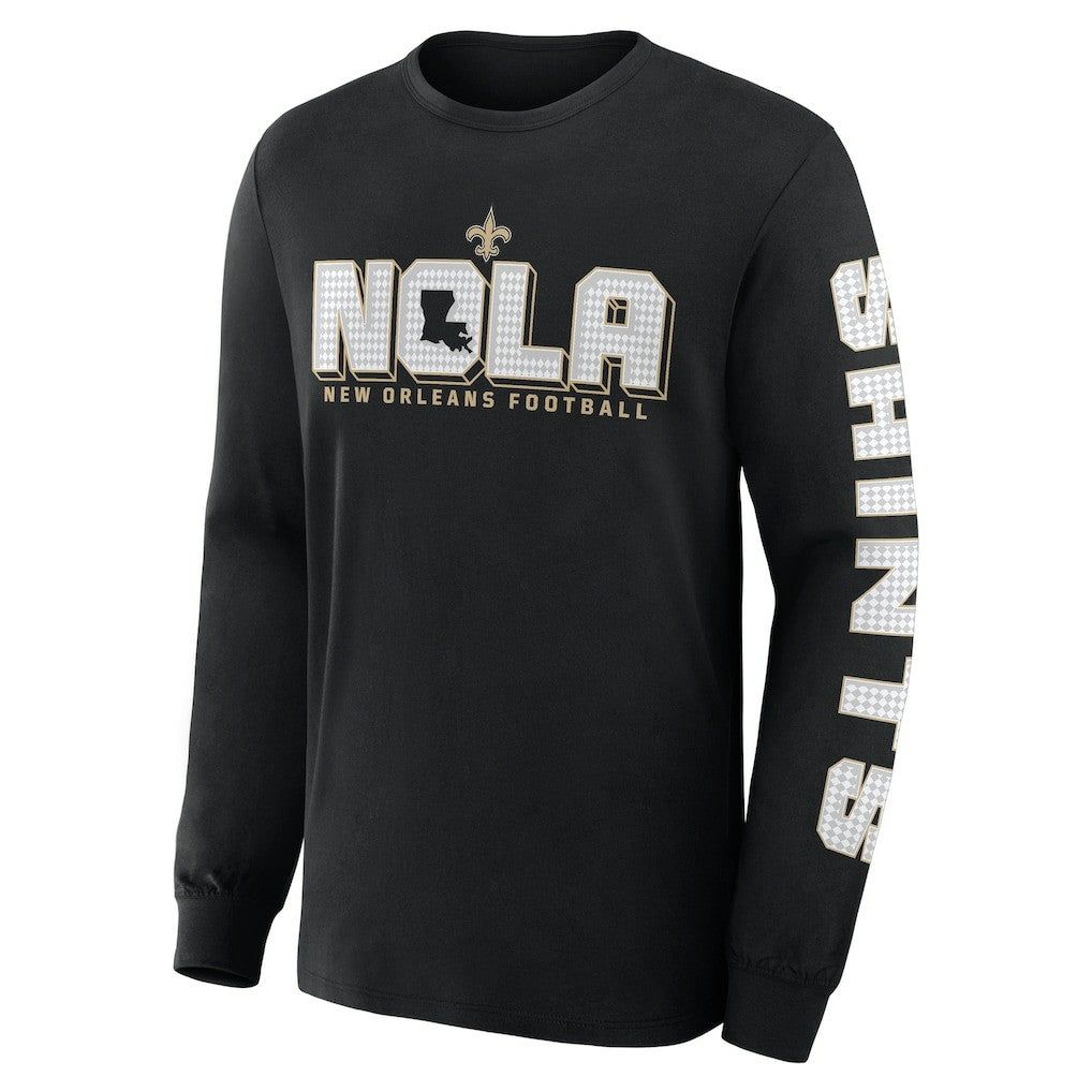Fanatics New Orleans Saints Hometown Sweep Legacy Long Sleeve T-Shirt Black