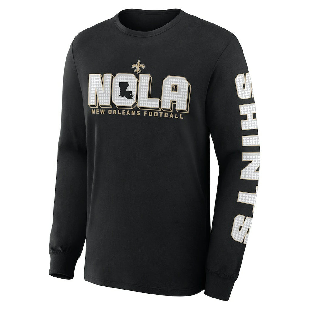 Fanatics New Orleans Saints Hometown Sweep Legacy Long Sleeve T-Shirt Black