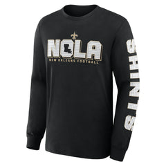 Fanatics New Orleans Saints Hometown Sweep Legacy Long Sleeve T-Shirt Black