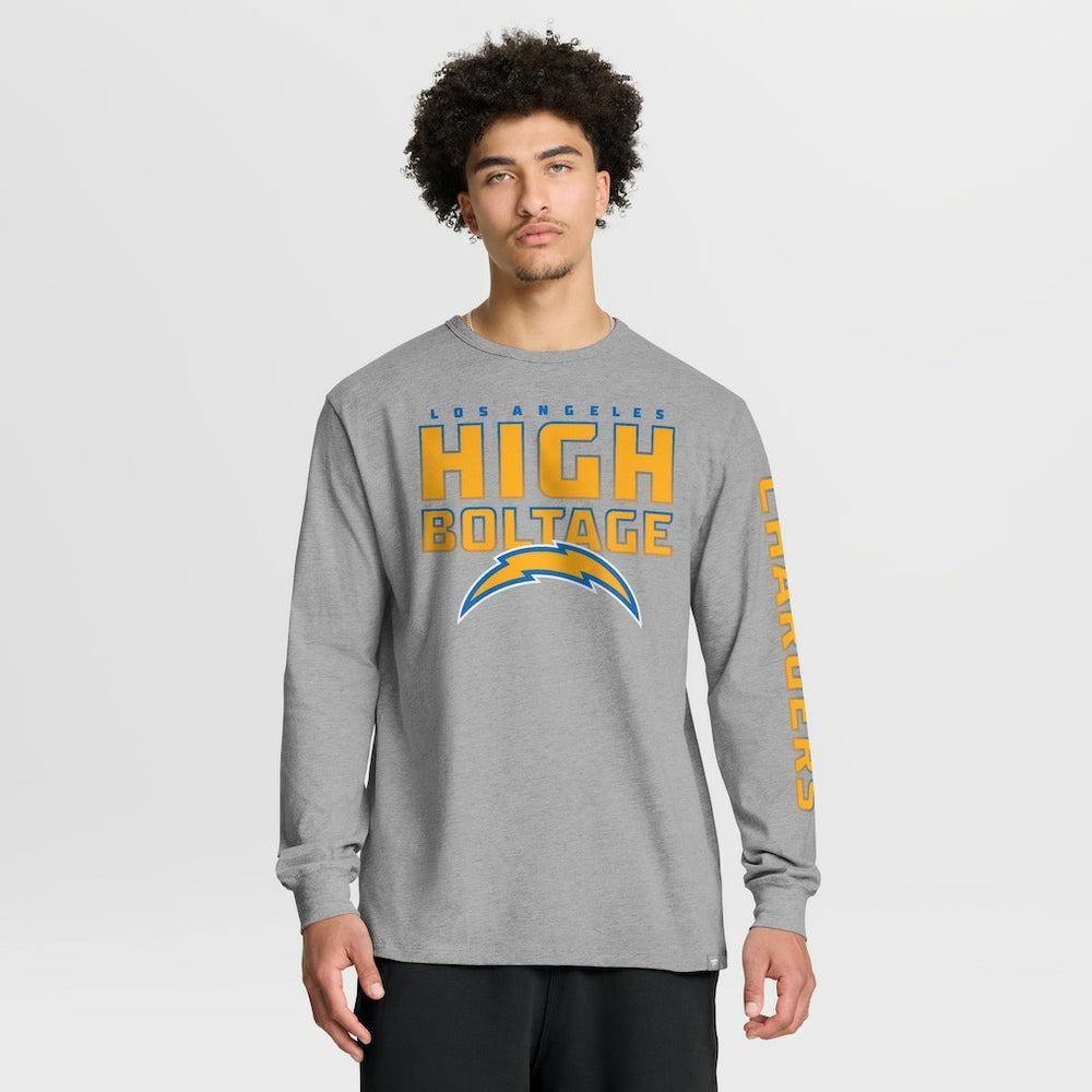 Fanatics Los Angeles Chargers Hometown Sweep Legacy Long Sleeve T-Shirt Heather Gray