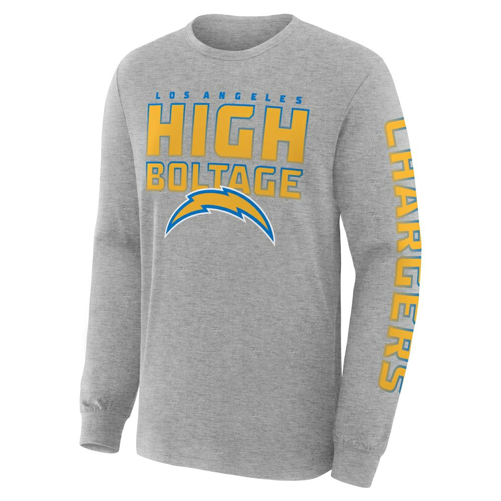 Fanatics Los Angeles Chargers Hometown Sweep Legacy Long Sleeve T-Shirt Heather Gray