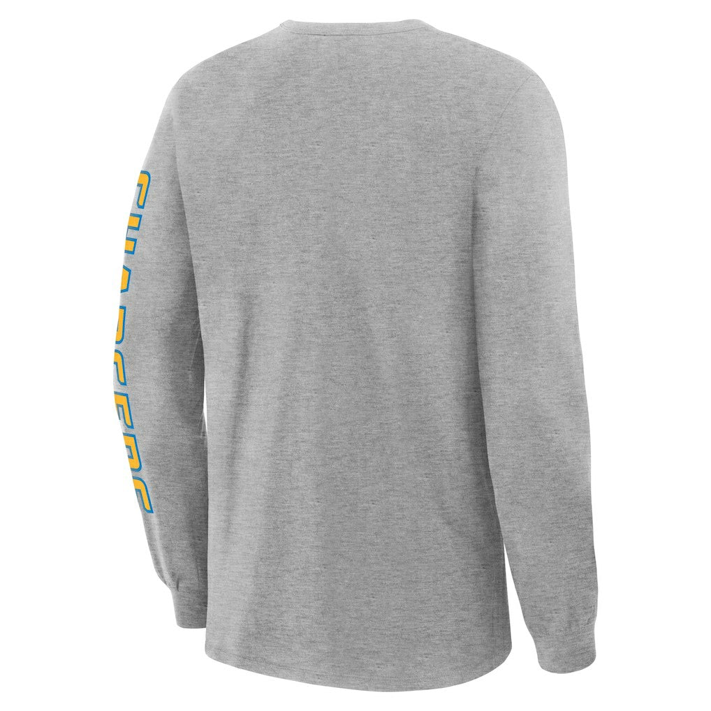 Fanatics Los Angeles Chargers Hometown Sweep Legacy Long Sleeve T-Shirt Heather Gray