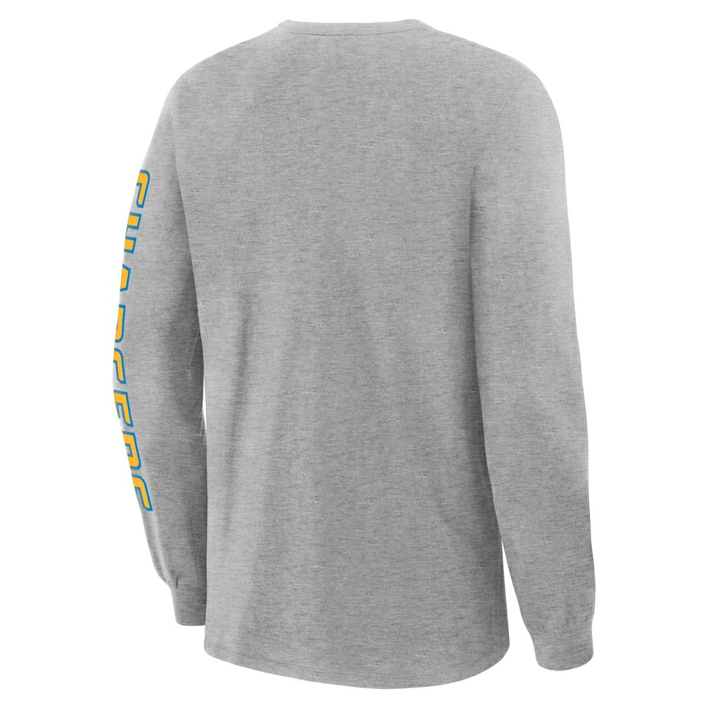 Fanatics Los Angeles Chargers Hometown Sweep Legacy Long Sleeve T-Shirt Heather Gray