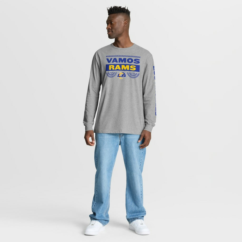 Fanatics Los Angeles Rams Hometown Sweep Legacy Long Sleeve T-Shirt Heather Gray