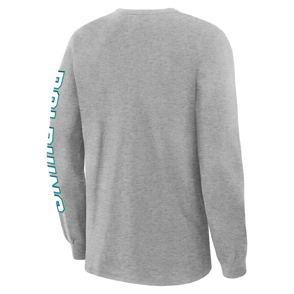 Fanatics Miami Dolphins Hometown Sweep Legacy Long Sleeve T-Shirt Heather Gray