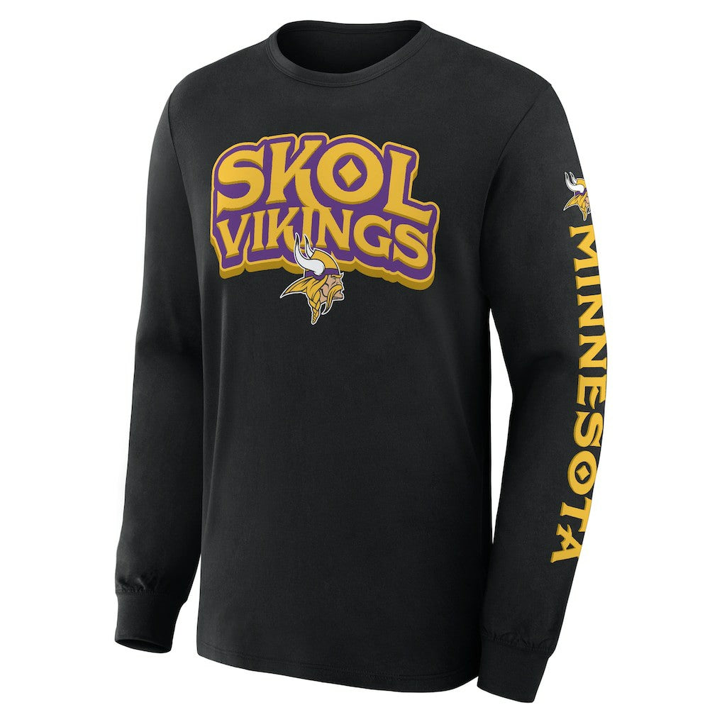 Fanatics Minnesota Vikings Hometown Sweep Legacy Long Sleeve T-Shirt Black