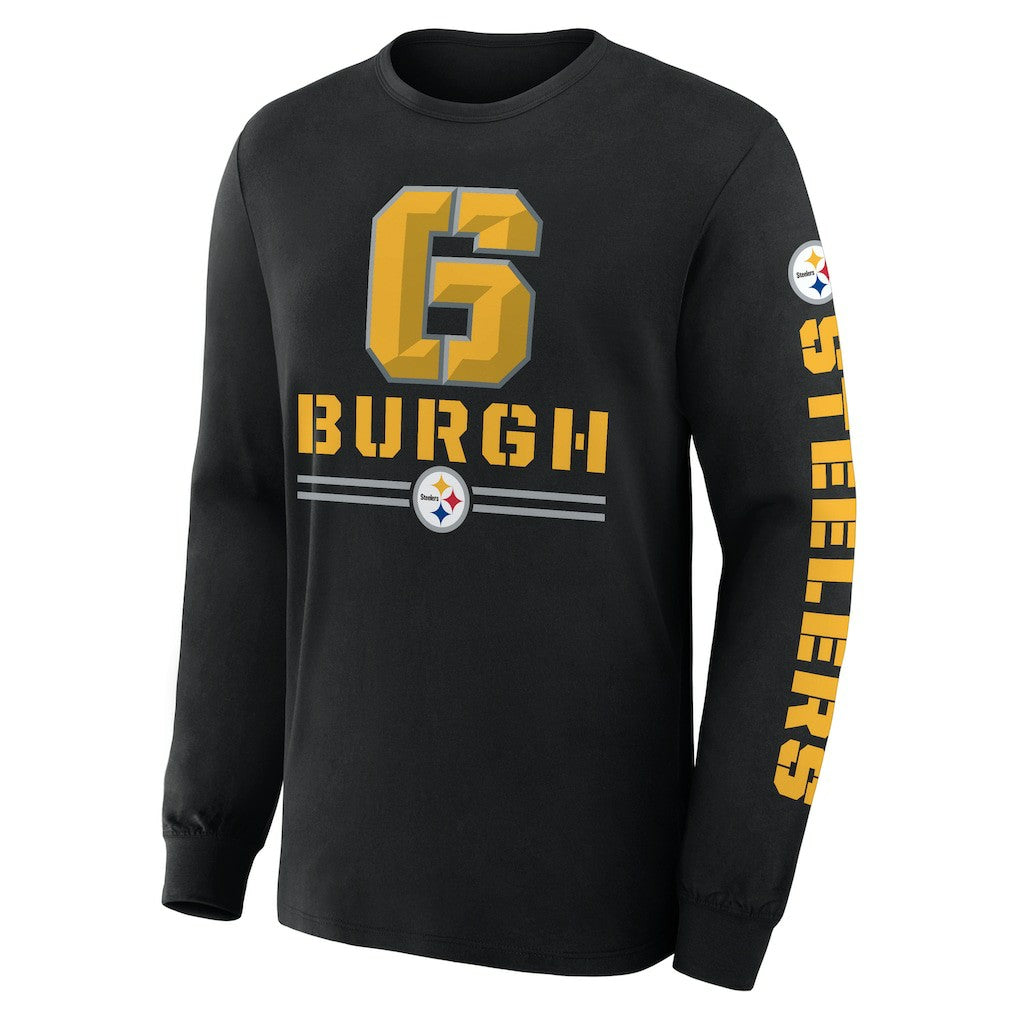 Fanatics Pittsburgh Steelers Hometown Sweep Legacy Long Sleeve T-Shirt Black
