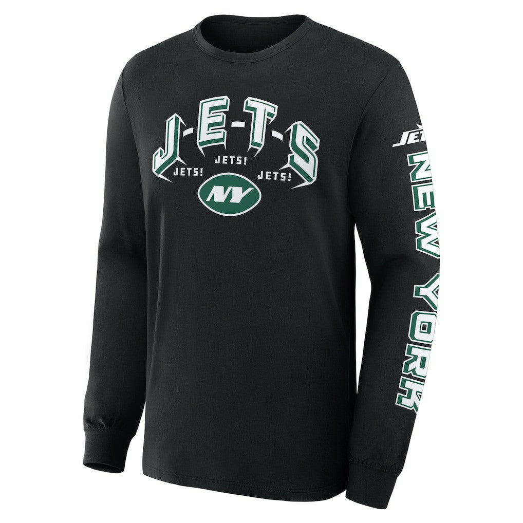 Fanatics New York Jets Hometown Sweep Legacy Long Sleeve T-Shirt Black