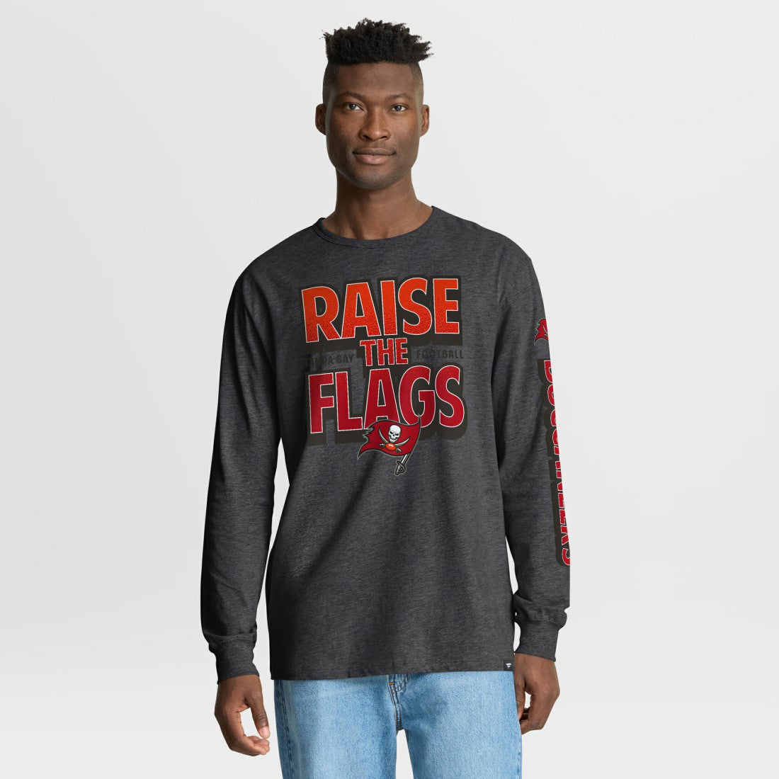 Fanatics Tampa Bay Buccaneers Hometown Sweep Legacy Long Sleeve T-Shirt Heather Charcoal