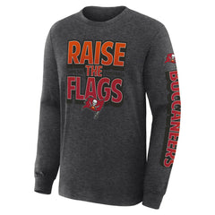 Fanatics Tampa Bay Buccaneers Hometown Sweep Legacy Long Sleeve T-Shirt Heather Charcoal