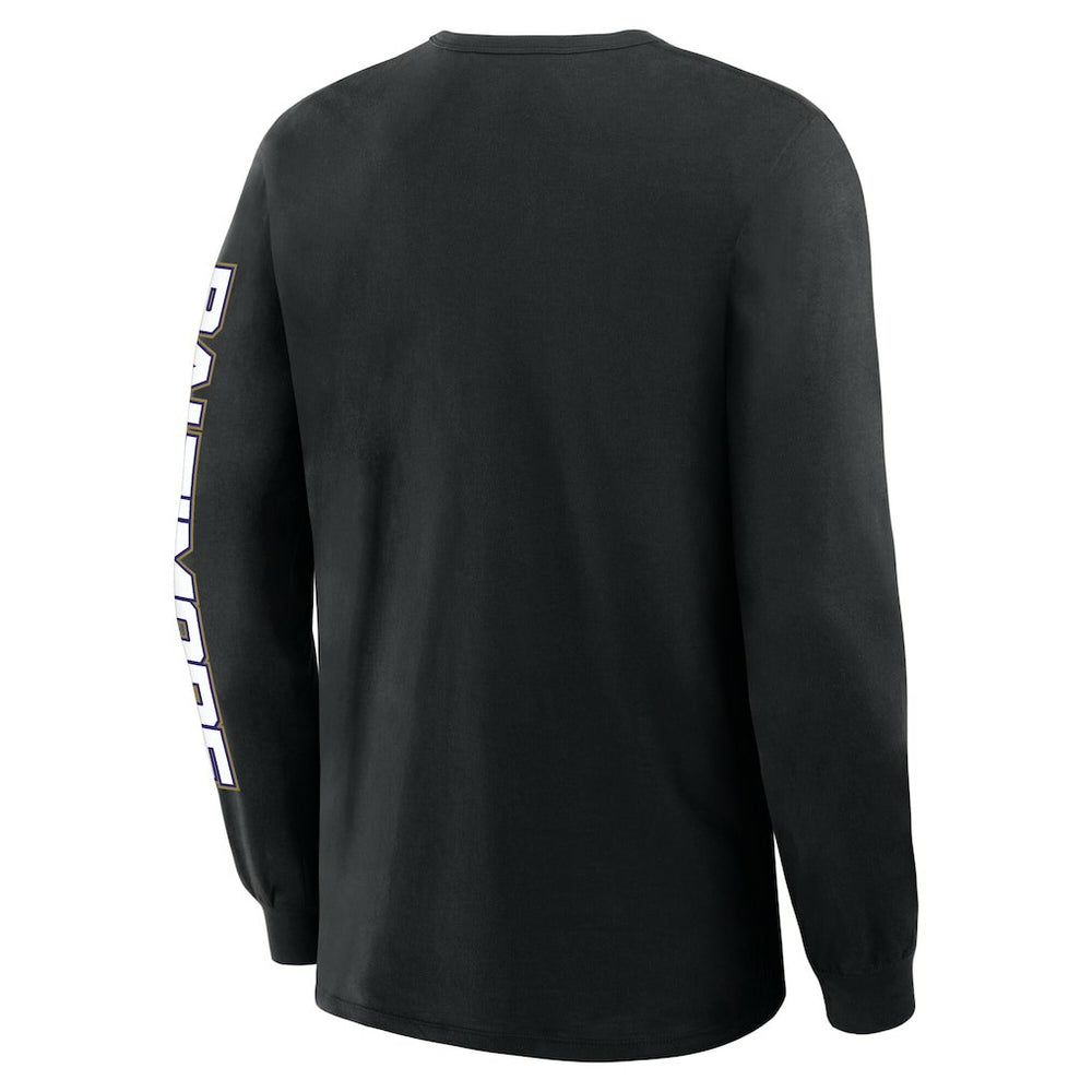 Fanatics Baltimore Ravens Hometown Sweep Legacy Long Sleeve T-Shirt Black