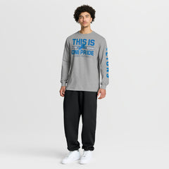 Fanatics Detroit Lions Hometown Sweep Legacy Long Sleeve T-Shirt Heather Gray