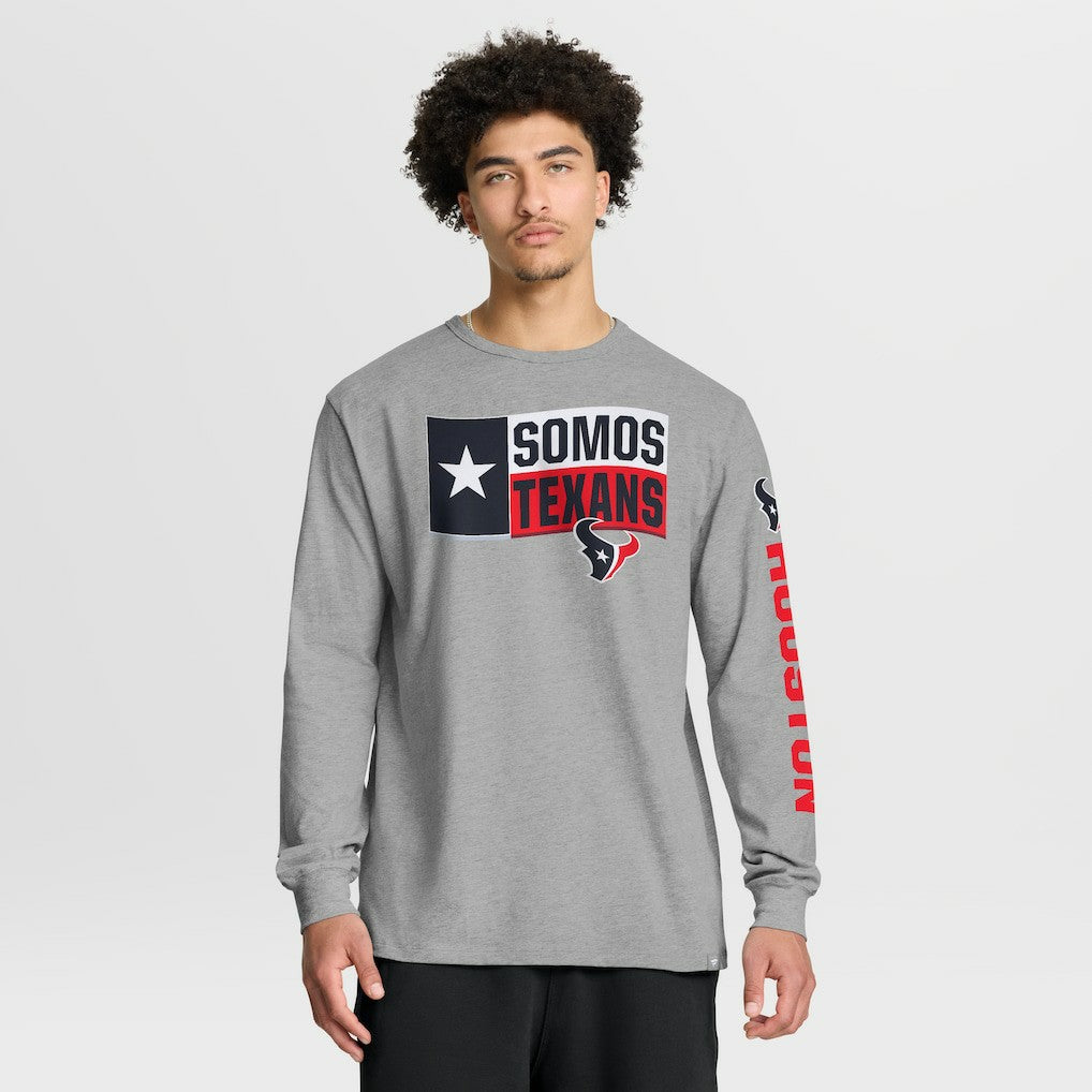 Fanatics Houston Texans Hometown Sweep Legacy Long Sleeve T-Shirt Heather Gray