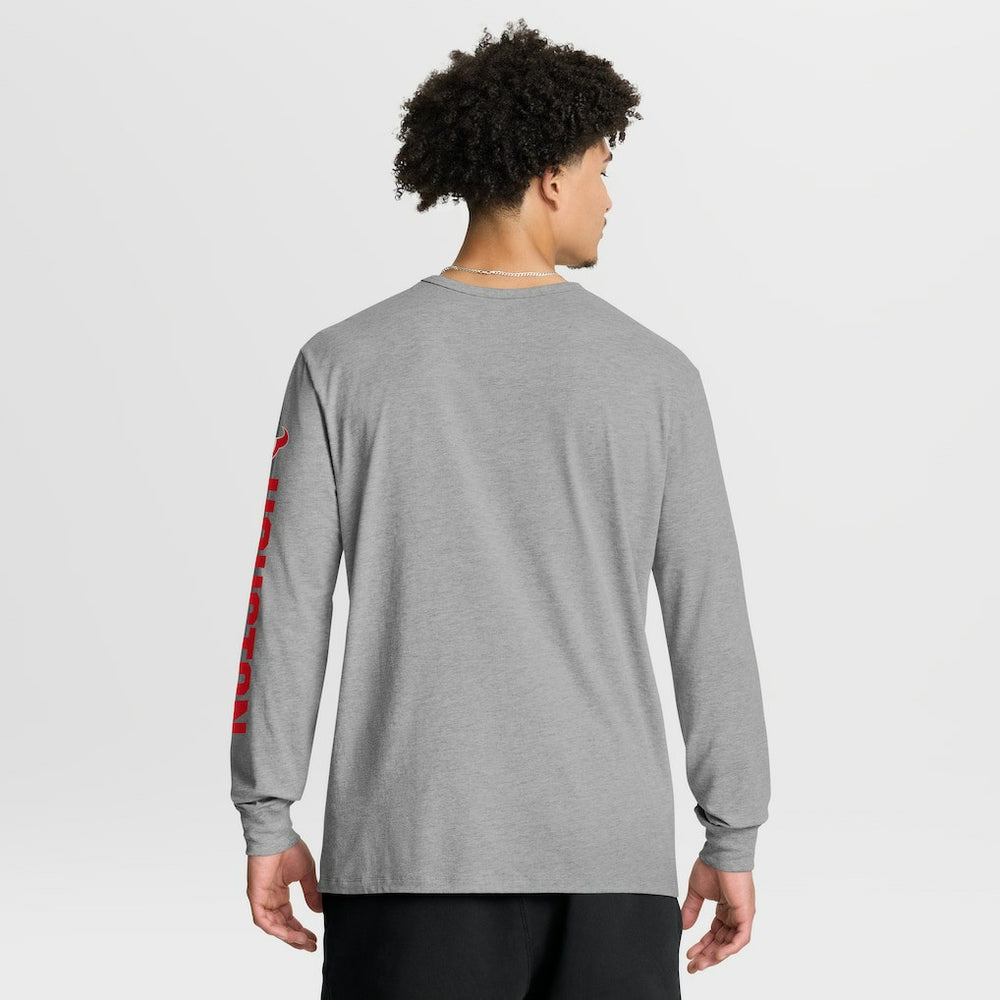 Fanatics Houston Texans Hometown Sweep Legacy Long Sleeve T-Shirt Heather Gray