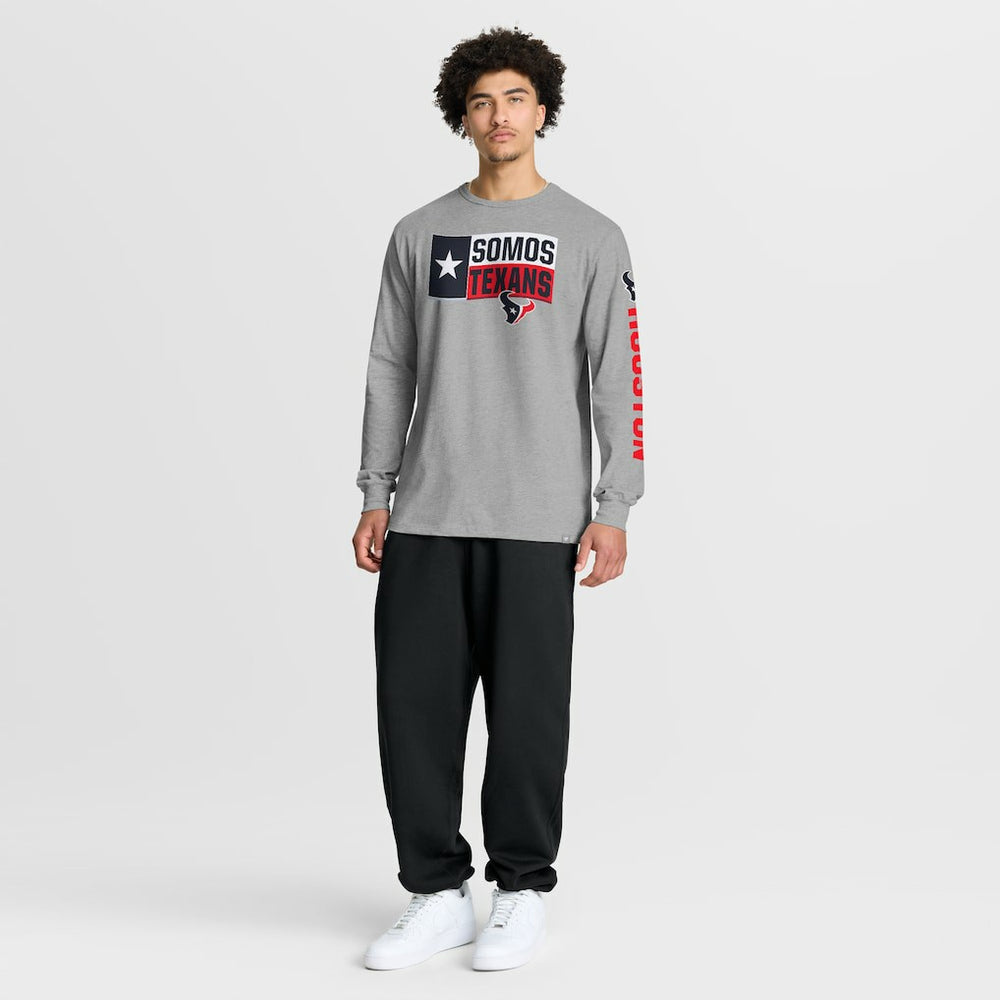 Fanatics Houston Texans Hometown Sweep Legacy Long Sleeve T-Shirt Heather Gray