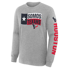 Fanatics Houston Texans Hometown Sweep Legacy Long Sleeve T-Shirt Heather Gray
