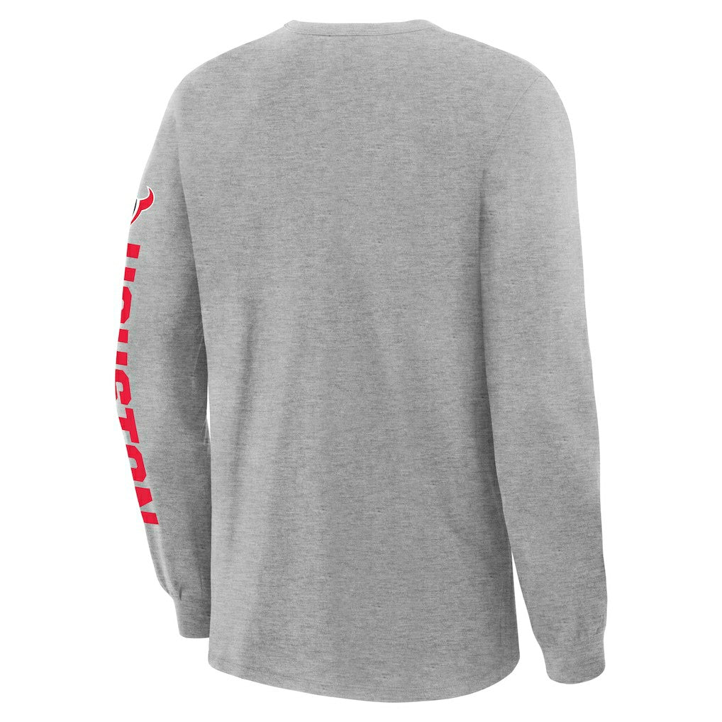 Fanatics Houston Texans Hometown Sweep Legacy Long Sleeve T-Shirt Heather Gray