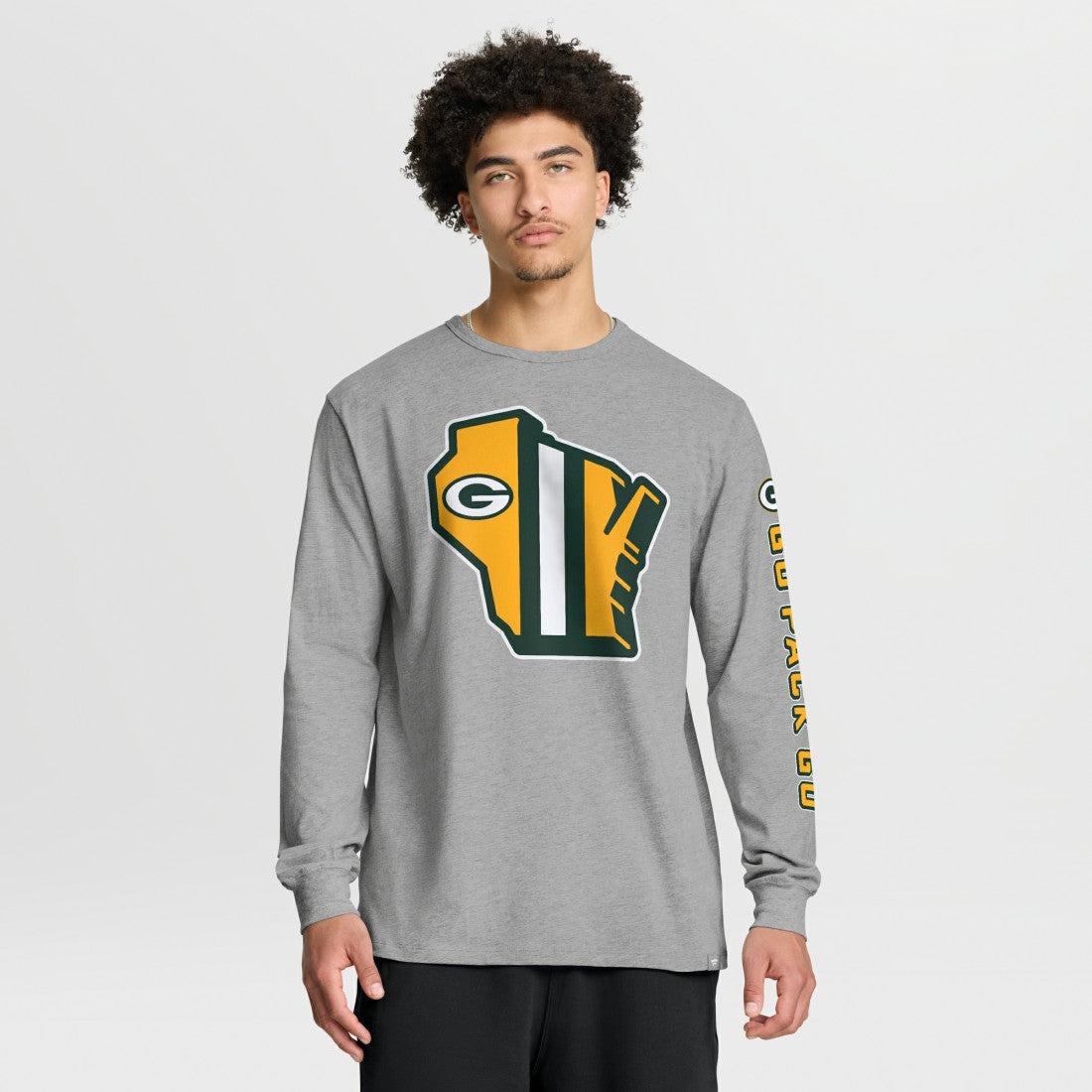 Fanatics Green Bay Packers Hometown Sweep Legacy Long Sleeve T-Shirt Heather Gray