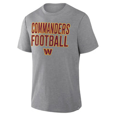 Fanatics Washington Commanders First Down Tribute Tri-Blend T-Shirt Heather Gray