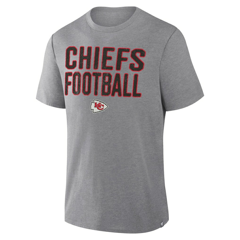 Fanatics Kansas City Chiefs First Down Tribute Tri-Blend T-Shirt Heather Gray