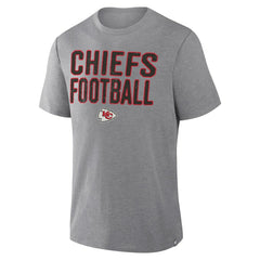 Fanatics Kansas City Chiefs First Down Tribute Tri-Blend T-Shirt Heather Gray