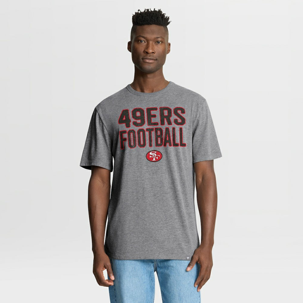 Fanatics San Francisco 49ers First Down Tribute Tri-Blend T-Shirt Heather Gray