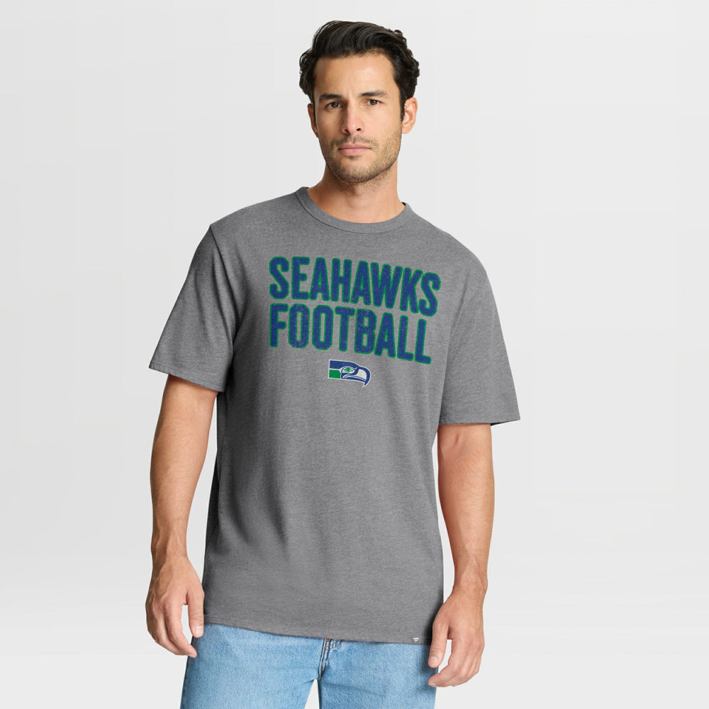Fanatics Seattle Seahawks First Down Tribute Tri-Blend T-Shirt Heather Gray