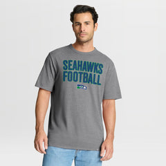 Fanatics Seattle Seahawks First Down Tribute Tri-Blend T-Shirt Heather Gray
