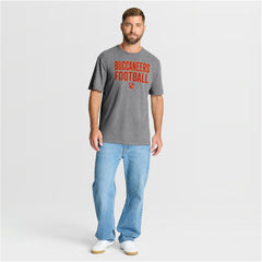 Fanatics Tampa Bay Buccaneers First Down Tribute Tri-Blend T-Shirt Heather Gray