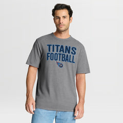 Fanatics Tennessee Titans First Down Tribute Tri-Blend T-Shirt Heather Gray