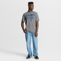 Fanatics Los Angeles Rams First Down Tribute Tri-Blend T-Shirt Heather Gray