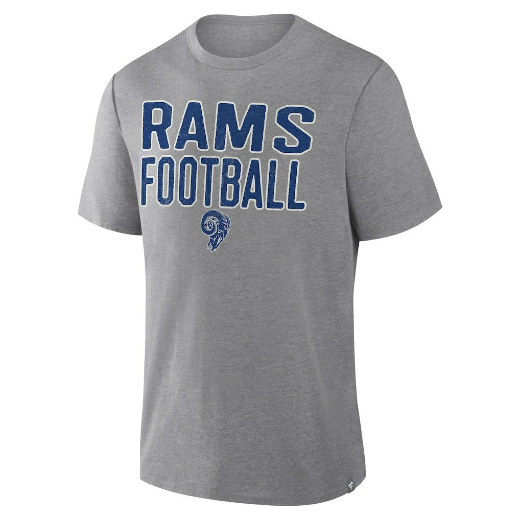 Fanatics Los Angeles Rams First Down Tribute Tri-Blend T-Shirt Heather Gray