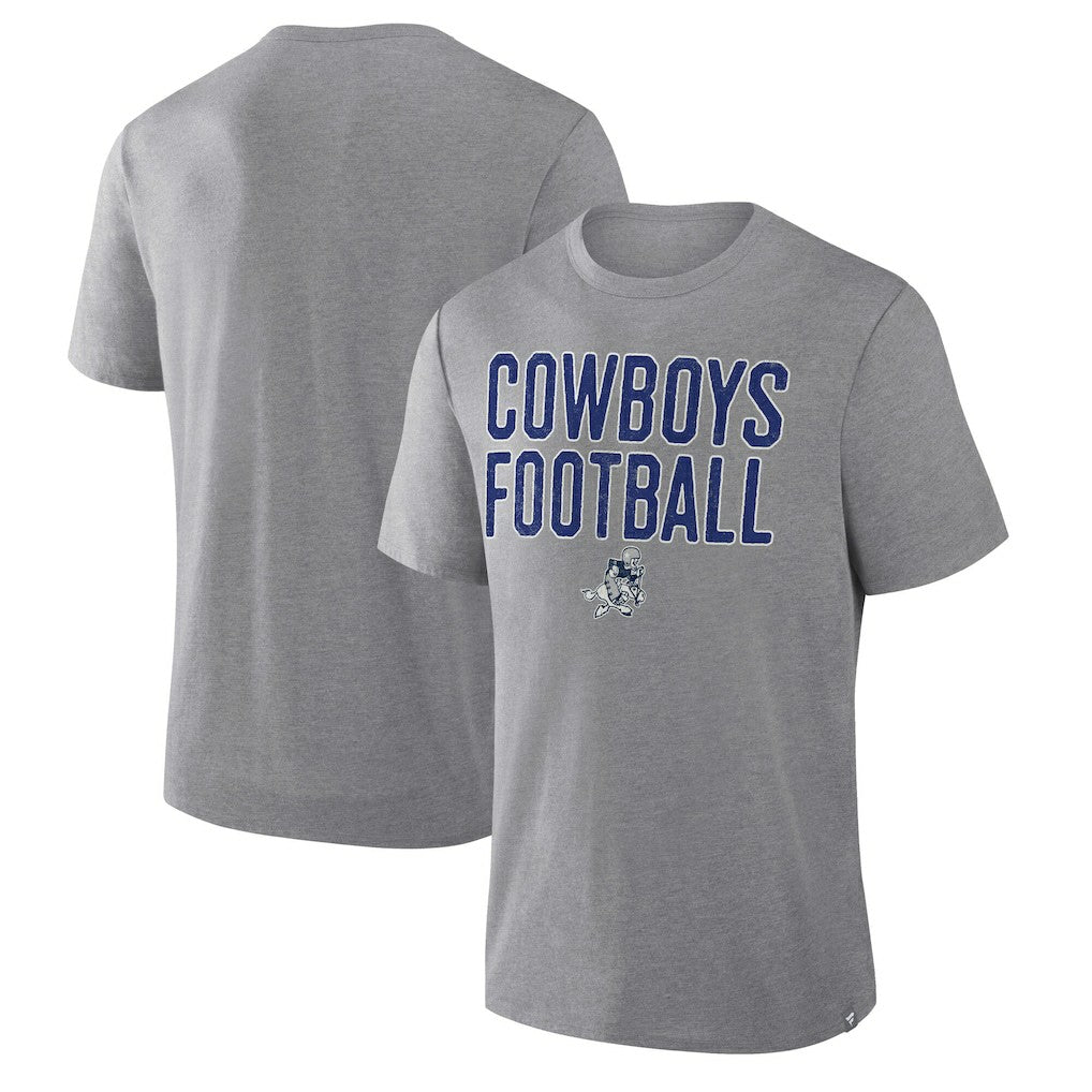 Fanatics Dallas Cowboys First Down Tribute Tri-Blend T-Shirt Heather Gray