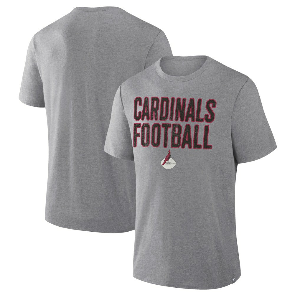 Fanatics Arizona Cardinals First Down Tribute Tri-Blend T-Shirt Heather Gray
