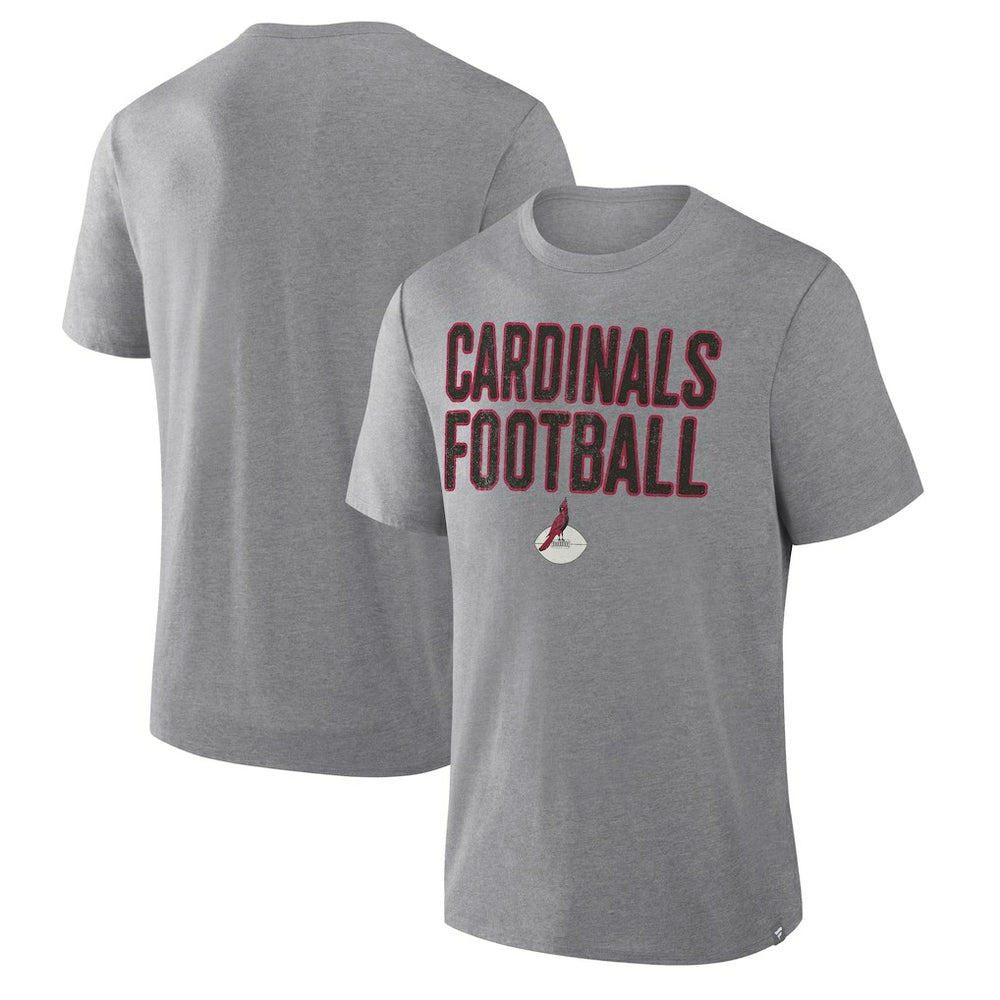 Fanatics Arizona Cardinals First Down Tribute Tri-Blend T-Shirt Heather Gray