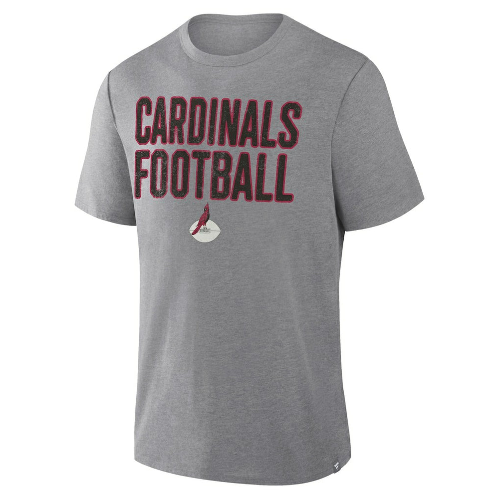 Fanatics Arizona Cardinals First Down Tribute Tri-Blend T-Shirt Heather Gray
