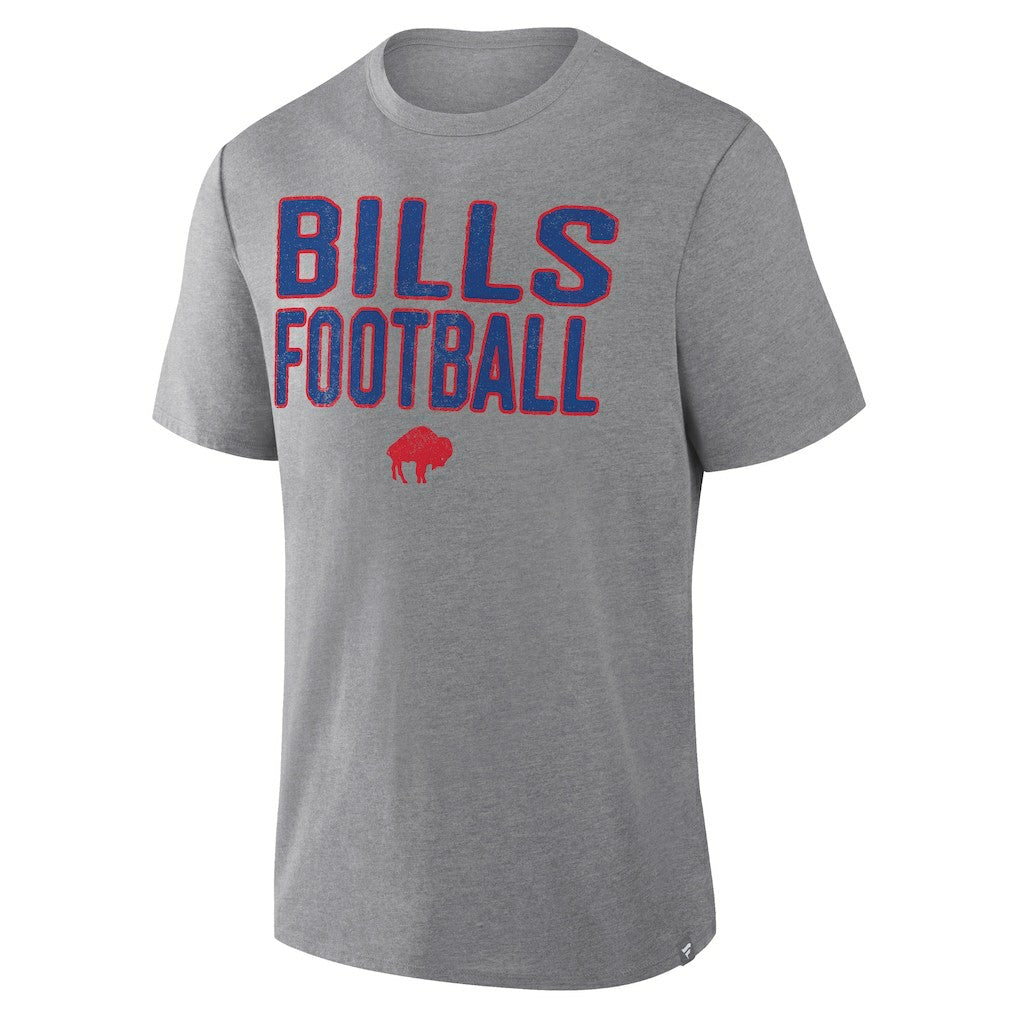 Fanatics Buffalo Bills First Down Tribute Tri-Blend T-Shirt Heather Gray