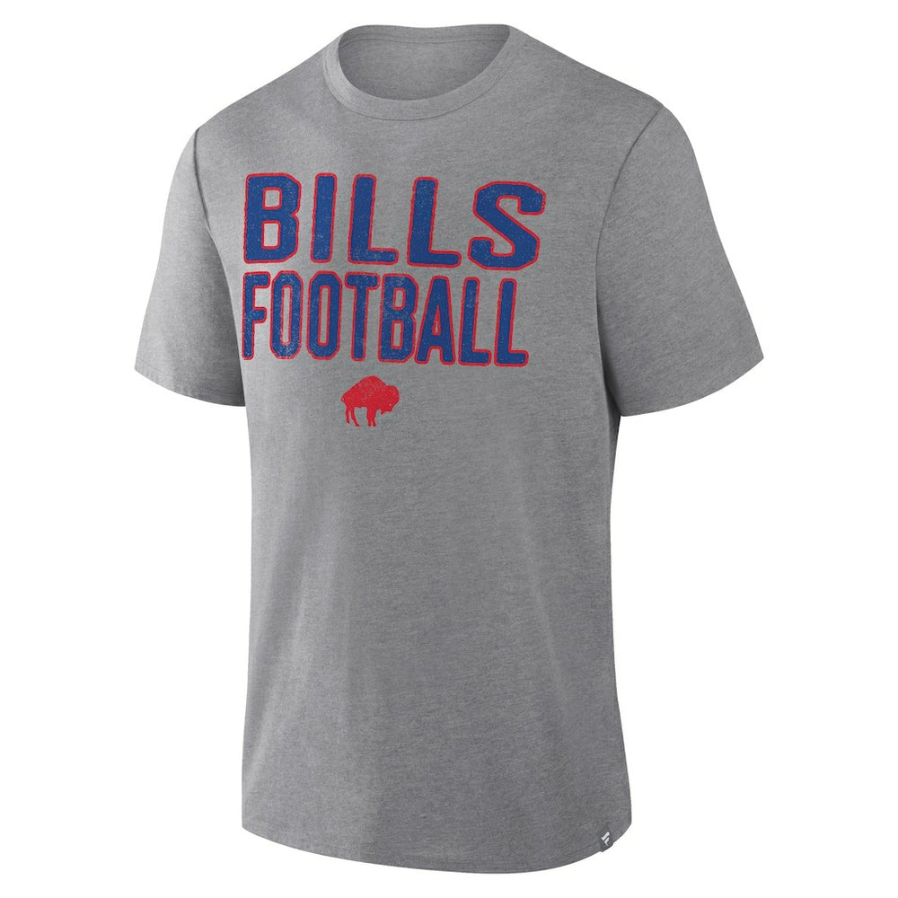 Fanatics Buffalo Bills First Down Tribute Tri-Blend T-Shirt Heather Gray