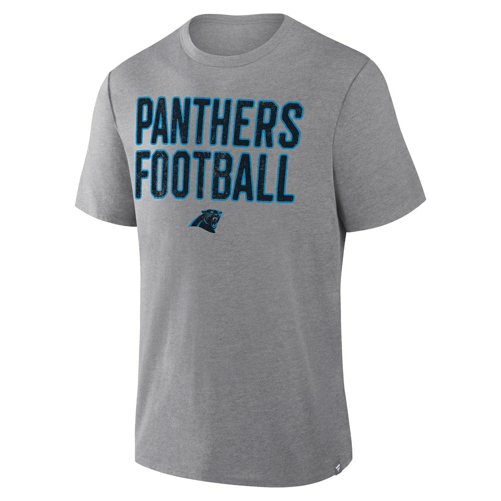 Fanatics Carolina Panthers First Down Tribute Tri-Blend T-Shirt Heather Gray