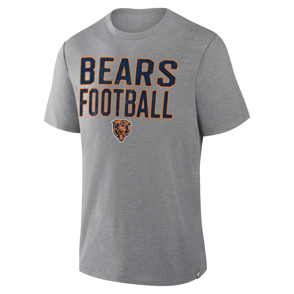 Fanatics Chicago Bears First Down Tribute Tri-Blend T-Shirt Heather Gray