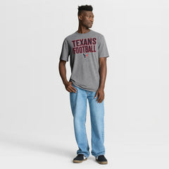 Fanatics Houston Texans First Down Tribute Tri-Blend T-Shirt Heather Gray