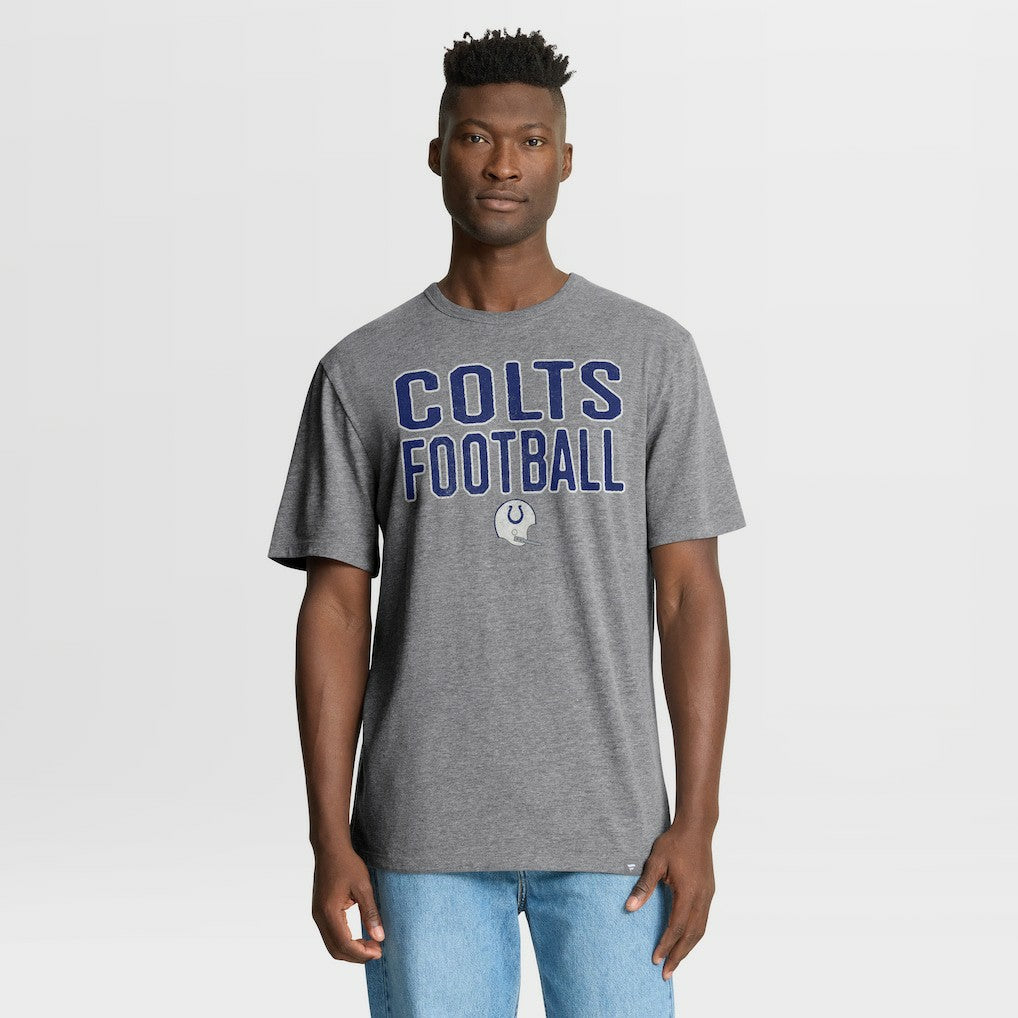 Fanatics Indianapolis Colts First Down Tribute Tri-Blend T-Shirt Heather Gray