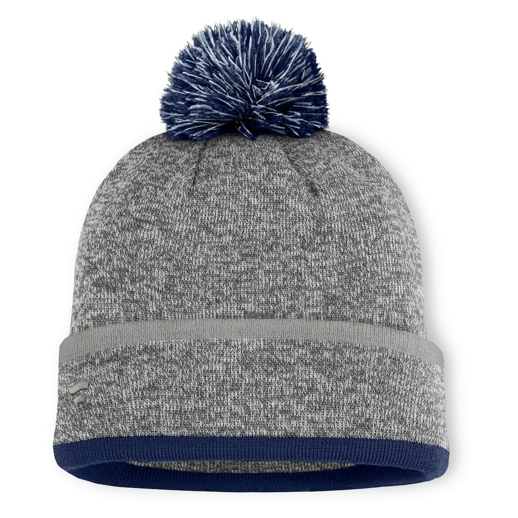 Fanatics Dallas Cowboys Motion Cuffed Knit Hat with Pom Heather Gray