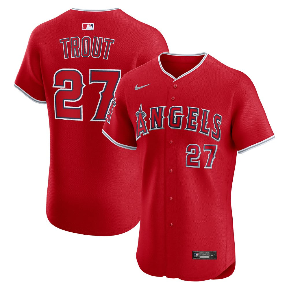Mike Trout Los Angeles Angels Nike Alternate Elite Jersey - Red - Nike Discount