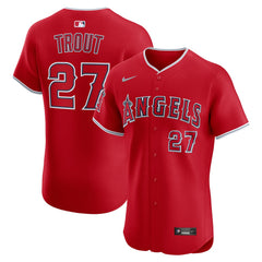 Mike Trout Los Angeles Angels Nike Alternate Elite Jersey - Red - Nike Discount