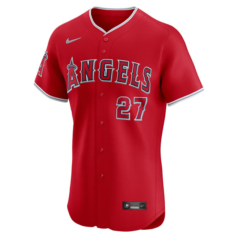 Mike Trout Los Angeles Angels Nike Alternate Elite Jersey - Red - Nike Discount