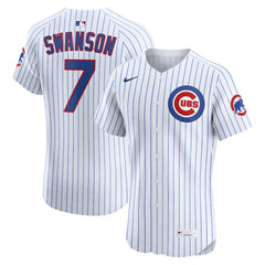 Dansby Swanson Chicago Cubs Nike Home Elite Jersey - White - Nike on Sale