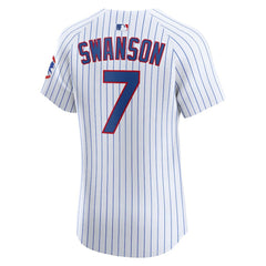 Dansby Swanson Chicago Cubs Nike Home Elite Jersey - White - Nike on Sale
